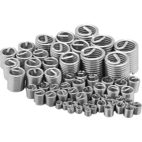 M3 M4 M5 M6 M8 M10 M12 60pcs Stainless Steel Thread Repair Kit Hardware Helicoil Repair Tools Wire Screw Sleeve