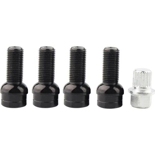 5pcs Tire Safety Nut Car Anti-Theft Screw Set Distinctive Aperture Wheel Anti-Theft Screw for Audi Tire Anti-Theft Screw Set