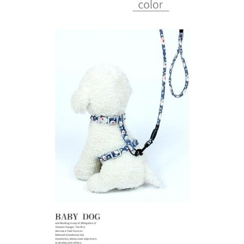 Fashion Print Nylon Pet Accessories Dog Harness Breakaway Quick Release Pet Harness Dog Supplies For Small Pet