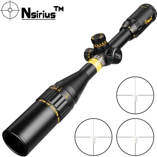 NSIRIUS Gold 3-12X40 AOE Riflescope Optical Sight Red Green llluminate Crosshair Reticle Turret lock Tactical Hunting Sight
