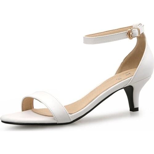 Gladiator Sandals Summer Office High Heels Shoes Woman Buckle Strap Pumps Casual Women Shoes Thin Heels Party Dress Sandals