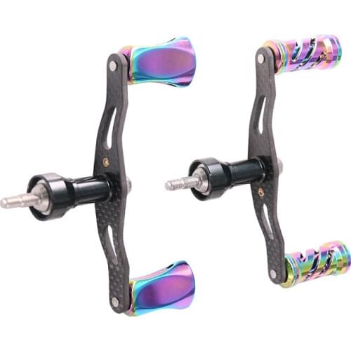 Fishing Reel Handle Replacement Carbon Fiber Rocking Handle Aluminum Alloy Handle Grip Ends for Baitcasting Reel Fishing Accesso