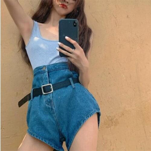 New Women Summer Demin Shorts Sexy High Waisted Blue Short Jeans Feminino Chic Hot Ladies Bottom