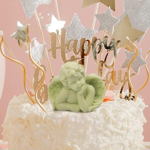 Silicone Mold 3D Angel Shape Cake Fondant Mould Silicone Chocolate Candy Baking Molds DIY Soap Candle Making Supplies