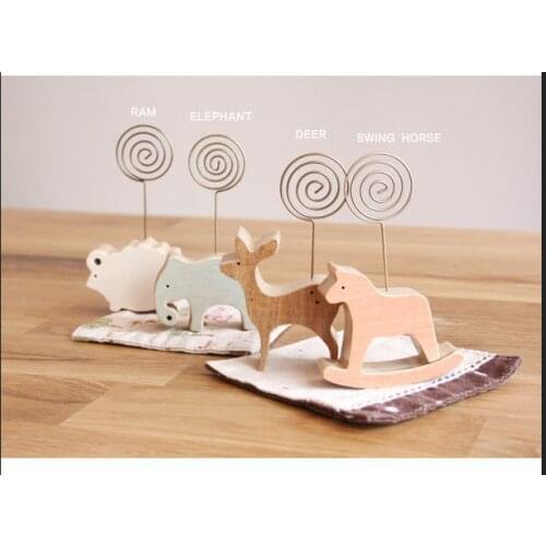 Wedding favors New Cute Animal Wooden Place card holder DHL free shipping 100 pcs