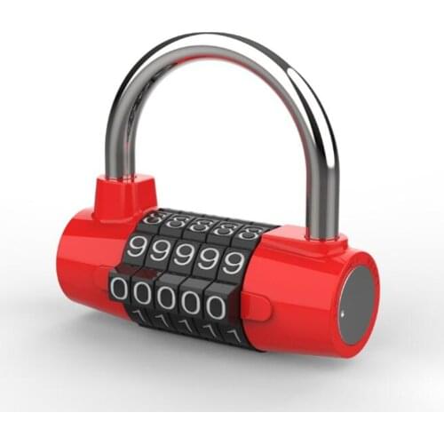 5 Digit Password Safety Lock Wide Shackle Combination Padlock New Digit Number Combination Travel Password Lock Zinc Alloy