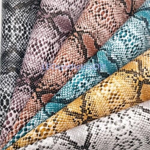 1PC 21X29CM Snake Faux Leather Fabric, Synthetic Leather Fabric Leather Sheets, PU Leather For Making Bows LEOsyntheticoDIY T246