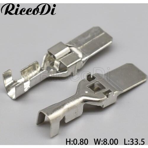 10-200Pcs Tin Plating 7.8mm Male Automotive Connector Plug Crimp Terminal DJ611-F7.8B