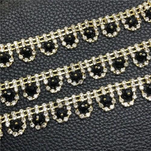 10Yards Rhinestone Chain Crystal Decoration Bridal Glass Rhinestones Trim Trimming for Fashion Jewelry Accessories