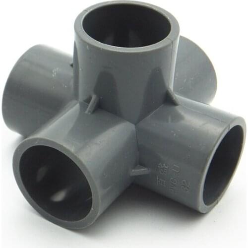 20mm ID 5 Way PVC Tube Joint Pipe Fitting Adapter Water Connector For Garden Irrigation System DIY