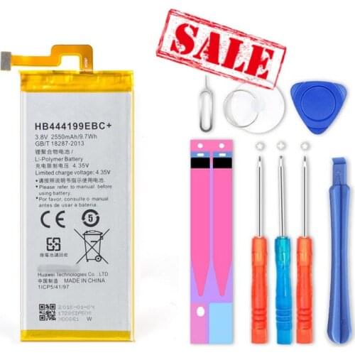 2550mAh HB444199EBC+ Replacement Battery For Huawei Honor 4C C8818 CHM- CL00 CHM-TL00H UL00 G Play Mini Mobile Phone