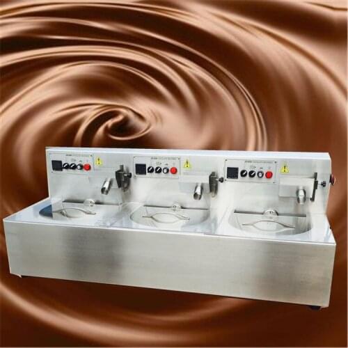 24kg chocolate melting machine chocolate tempering machine chocolate melter with 8kg*3 melting pot