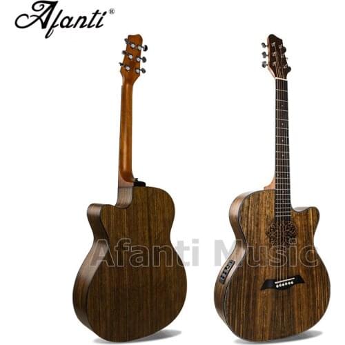 Afanti Music 40 inch Walnut top / Walnut Back & Sides Acoustic guitar (WY-054)