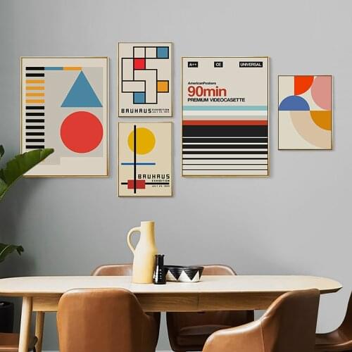 Bauhaus Design Works Poster Canvas Painting Print Abstract Art Decoration Mural For Modern Home Living Room Wall Decor No Fram