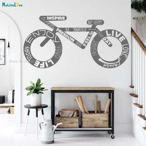 Large Road Bike Wall Sticker Art Removable Classic Bicycle Lover Home Decoration Living Room Self-adhesive Murals YT4780