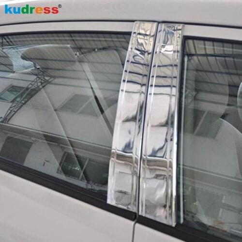 For Toyota Corolla Sedan 2008 2009 2010 2011 2012 Stainless Steel Center Pillar Window Trims Windows Middle Frame Trims Stickers