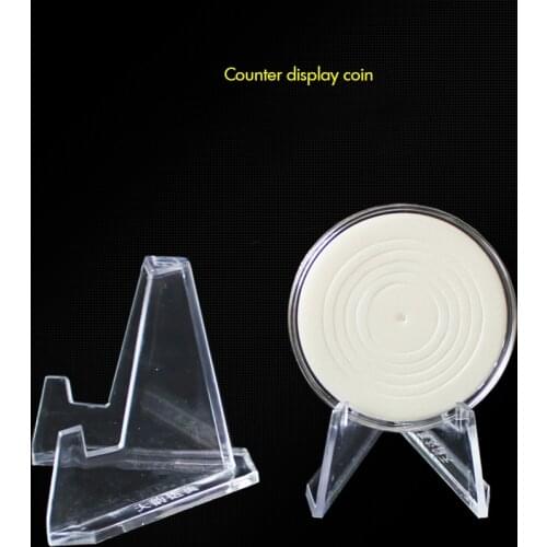 Acrylic Easel Stands Clear Mini Coin Display Easel Holder Displaying Coins Pocket Watches Badge Challenge Medals Postcard