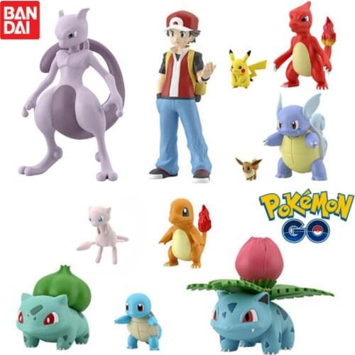 BANDAI Pokemon Original SCALE WORLD Pokemon Pikachu Anime Figure Toys Dolls Child Birthday Gift