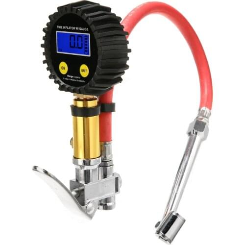 Car Vehicle LCD Digital 0-220PSI Air Tire Pressure Truck Inflator Gauge High Accurate Meter Tester Measuring Instrument Tool