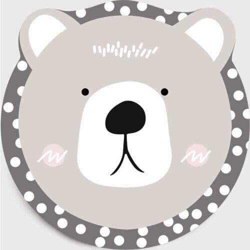Paly mat Bedroom Kids Room Play Pad Area Rugs Cartoon Cat Bear Dog Printed Pet Round Carpet Children Climbing Non-Slip Floor Mat