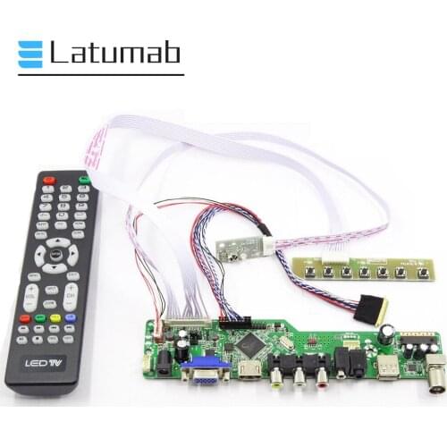 Latumab Driver Board for LTN140AT02-G01 / LTN140AT02-C01 LVDS 14" Screen Display 40Pin Controller Board 1366×768 TV+HDMI+VGA+USB