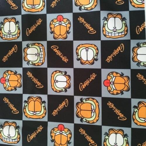 Cartoon Garf Cat Design Polyster cotton Fabric for Tablecloth Sewing Quilting Fabrics Needlework Material DIY Handmade