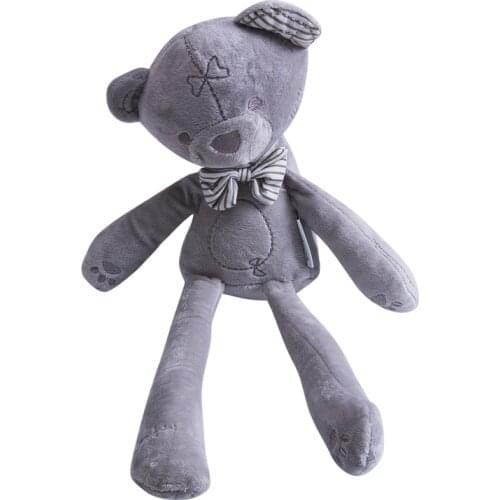 Soft Bowtie Bear Toy Stuffed Animal Baby Kids Girl Boy Gift Long Feet Bear Sleeping Comfort Toy