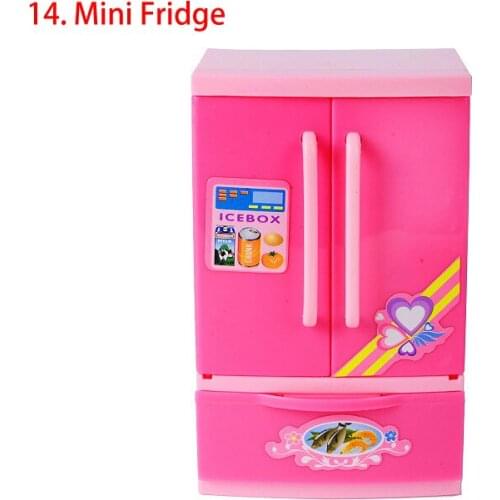 B0100-13 In box chilren girl Child toy set mini appliances sooktops series simulation home play toy Mini Fridge 1pcs