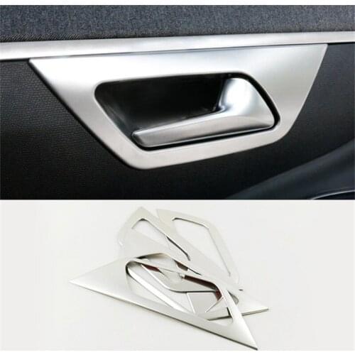 Stainless Steel Door Handle Bowl Cover Interior Decoration Trim For Peugeot 3008 GT 4008 5008 2016 2017 2018 Car Accessories