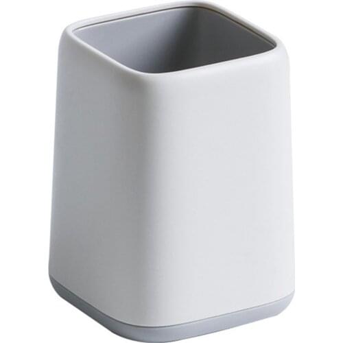 Desk Pencil Cup Stand Pot Two Tone Desk Pen Holder Organizer Makeup Brush Large Surface Versatile Use Pen Holder