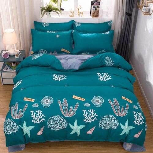 Coral In The Ocean Bedding Set Simple Duvet Cover Set Pillowcase Home Textile 2/3pcs Bed Linen King Queen Size Dropship
