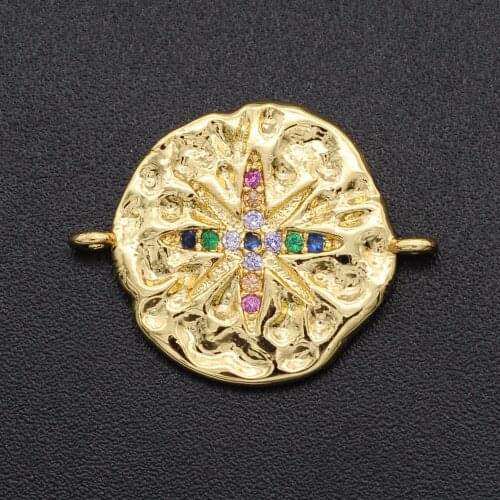 16x20mm CZ Zircon DIY Jewelry Rainbow Star Charm Connectors Wholesale Bracelet Making Connector Jewellery Connector