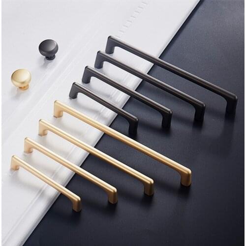 96mm 128mm 192mm Furniture Cabinet Handles Drawer Knobs Zinc Alloy Wardrobe Door Cupboard Handle Cabinet Pulls Modern Style