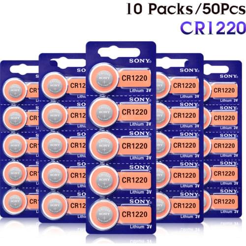 4pcs Sony CR1220 Button Batteries DL1220 BR1220 LM1220 Cell Coin Lithium Battery 3V CR 1220 For Watch Electronic Toy Remote