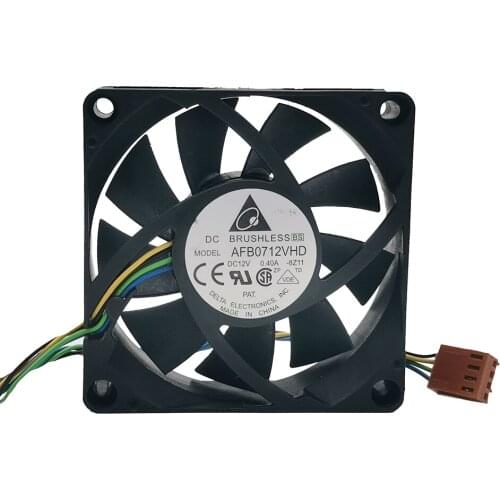 Brand new delta original 7020 fan AFB0712VHD 7cm four wire temperature controlled amd radiator equipment fan