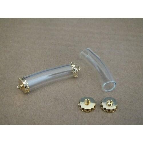 40x10mm Mini tube shape glass vial pendant,DIY bottles Bracelet,lace shapes cap,handmade glass jewelry pendant
