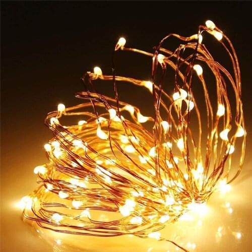 LED String Lights Silver Wire Garland Fairy Light Home Christmas Wedding Party Decoration For Wedding Party