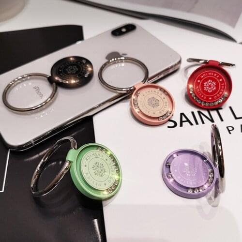 Universal Luxury Diamond Metal Mobile Phone Finger Ring Holder Stand for IPhone Sumsang Huawei Xiaomi Phone Grip Holder Stand