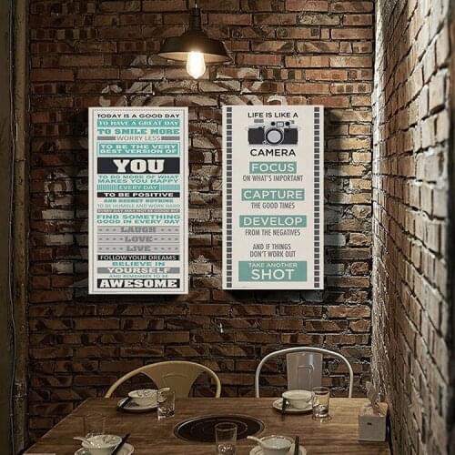 Inspirational Canvas Poster English Letter Words Print Painting for Home School Wall Decoration Living room Bedroom Wall Art