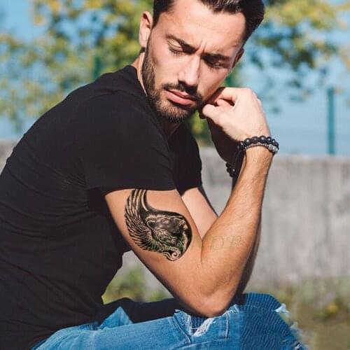 Waterproof Temporary Tattoo Sticker lion wing TaTy crown owl tatto stkcker flash tatoo fake tattoos for men women