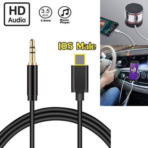 Cable auxiliar de Audio para coche, convertidor de iluminación a conector de 3,5mm, divisor, para iPhone 12 Pro, X, XS, MAX, XR