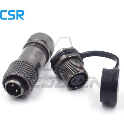 WEIPU ST12 series 2pin Cable connector IP68 waterproof plug and socket 12mm Panel Mount Connector