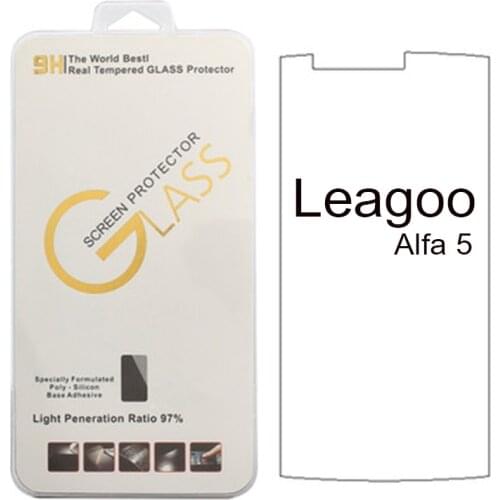 For Leagoo Alfa 5 Tempered Glass 9H 2.5D High Quality Protector Film free white edge liquid