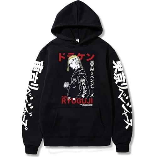 Tokyo Revengers Printed Hoodie Woman 2021 Comfort Draken Harajuku Casual Hoodies Fashion Lace-up Women Hoody