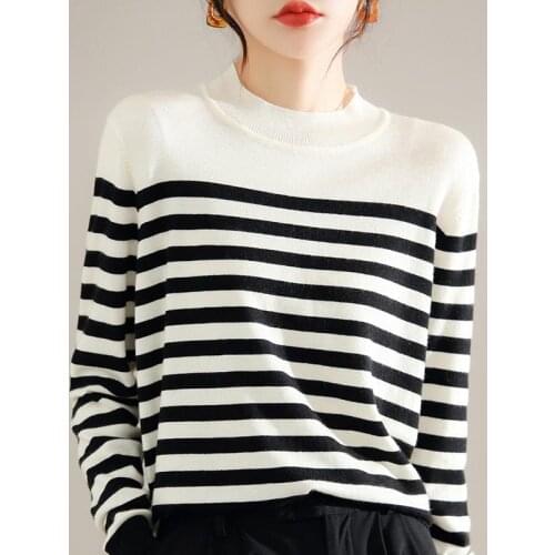 Womens Round neck wool Sweaters 2021 Autumn Winter Womens Jumper Knitted Top Cashmere Sweater Women O-neck Pullovers