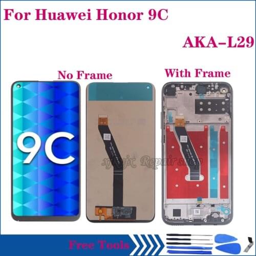 AAA quality Display For Huawei honor 9C AKA-L29 LCD Touch Screen Digitizer 10 Touch Screen For Honor 9 C Play 3 LCD With Frame