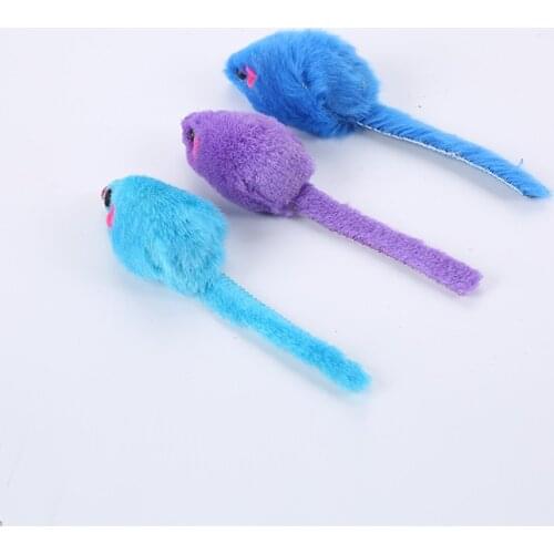 1Pcs Pet Supplies Plush Interactive Chewing Toys Bite Resistance Funny Cat Toy Little Mouse Shape Random Color