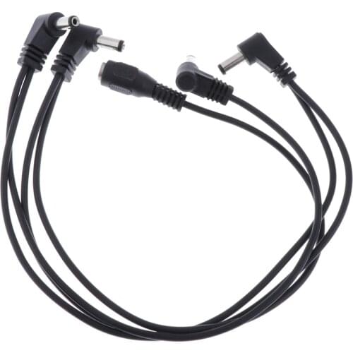 4 Way Right Angle Plug Daisy Chain Power Cable for Guitar Effect Pedal