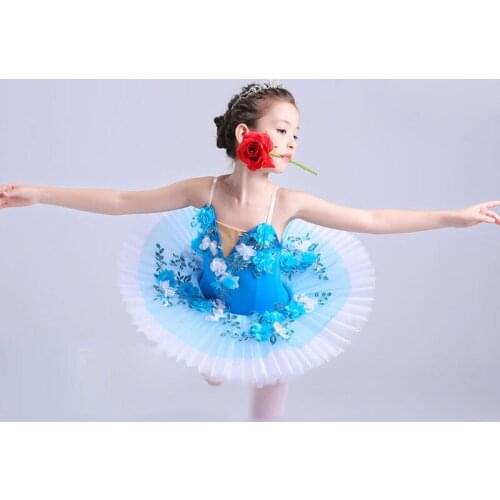 Ballet Skirt Cygnet Girls Puffy Tutu Skirt Stage Costume Leotard Dress Ballerina Girl costume
