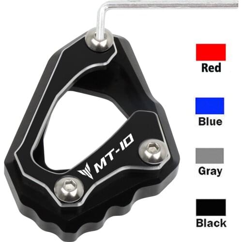For Yamaha MT-10 MT 10 MT10 FZ-10 FZ10 R1 M R1M 2015-2021 Motorcycle CNC Kickstand Foot Side Stand Enlarge Extension Pad Support